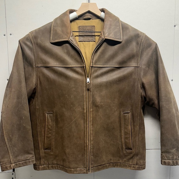 Dockers Other - Dockers Genuine Leather Jacket Brown Size Large